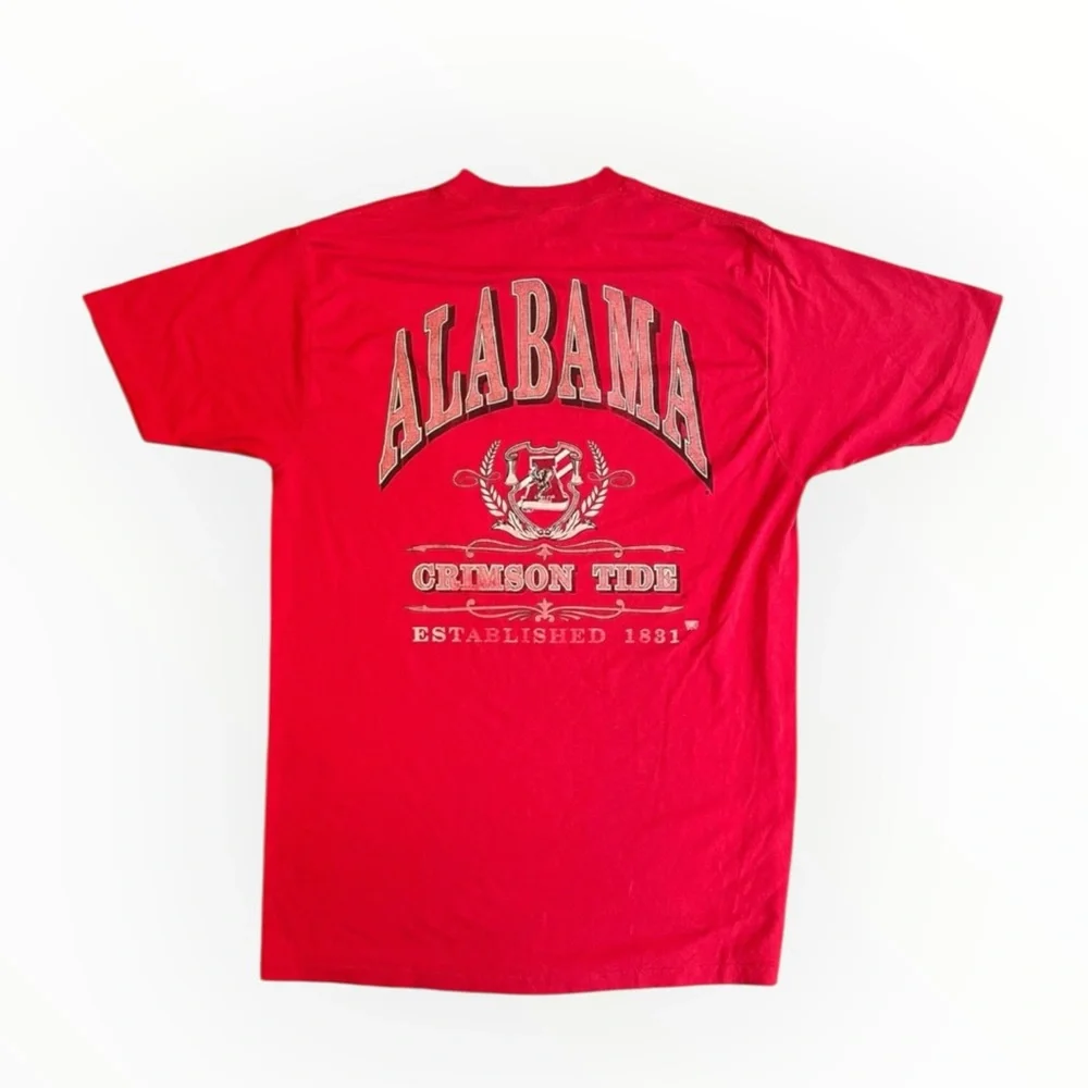 Vintage Alabama Crimson Tide Shirt Mens XL Red University Graphic Print Old Logo - Picture 6 of 7